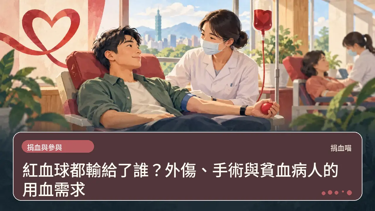紅血球都輸給了誰？外傷、手術與貧血病人的用血需求主題插畫